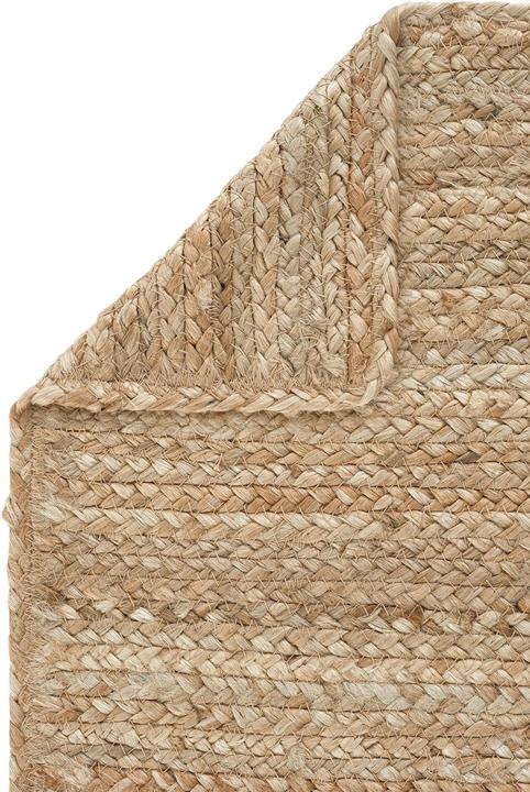 Actual product image Conceptum Hypnose Carl 100% JUTE Rectangular Oak|Beige Jute Underside Knitting Pattern Handmade Weaving (80 x 150 cm)