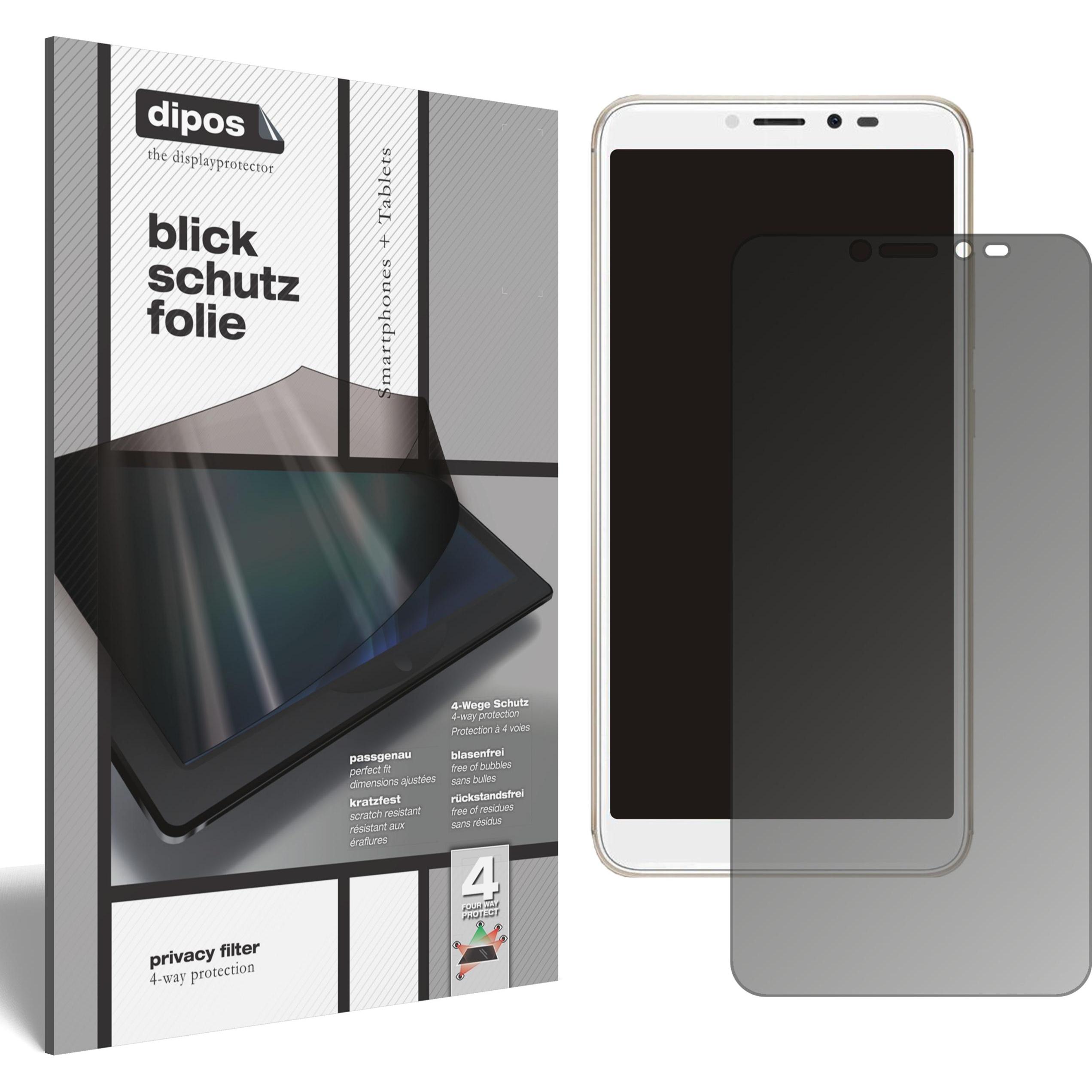 Thumbnail - Dipos Blickschutzfolie 4-Way Privacy (1 Stück, Wiko Sunny 4 Plus), Smartphone Schutzfolie, Transparent