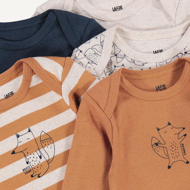 Produktbild La Redoute Collections 5er-Pack Bodys mit langen Ärmeln (80)