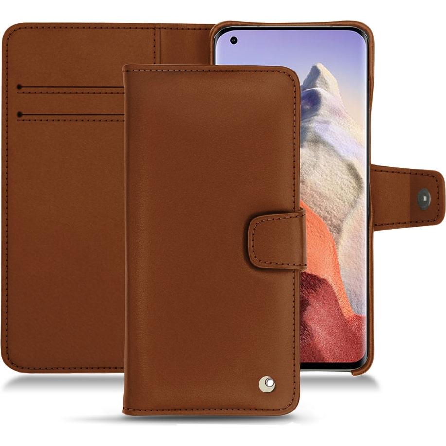 Noreve Lederschutzhülle Wallet (Xiaomi Mi 11 Ultra), Smartphone Hülle, Braun