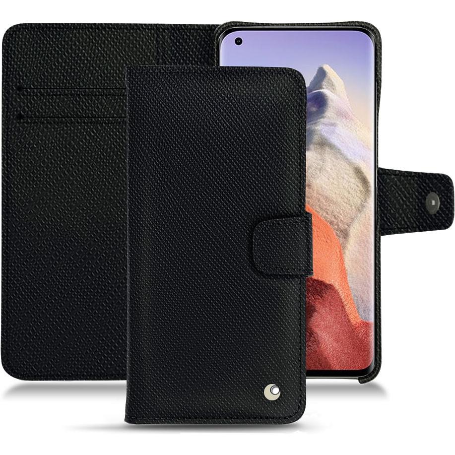 Noreve Lederschutzhülle Wallet (Xiaomi Mi 11 Ultra), Smartphone Hülle, Schwarz