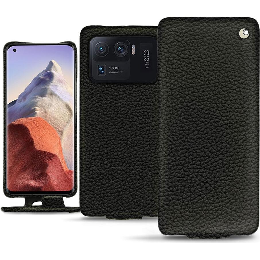 Noreve Lederschutzhülle vertikal (Xiaomi Mi 11 Ultra), Smartphone Hülle, Schwarz