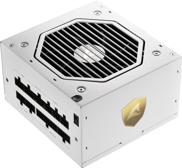 Actual product image Sharkoon Rebel P20 1000 White (white, 1x 12 pin high power connector, 4x PCIe, cable management, 1000 watts) (1000 W)