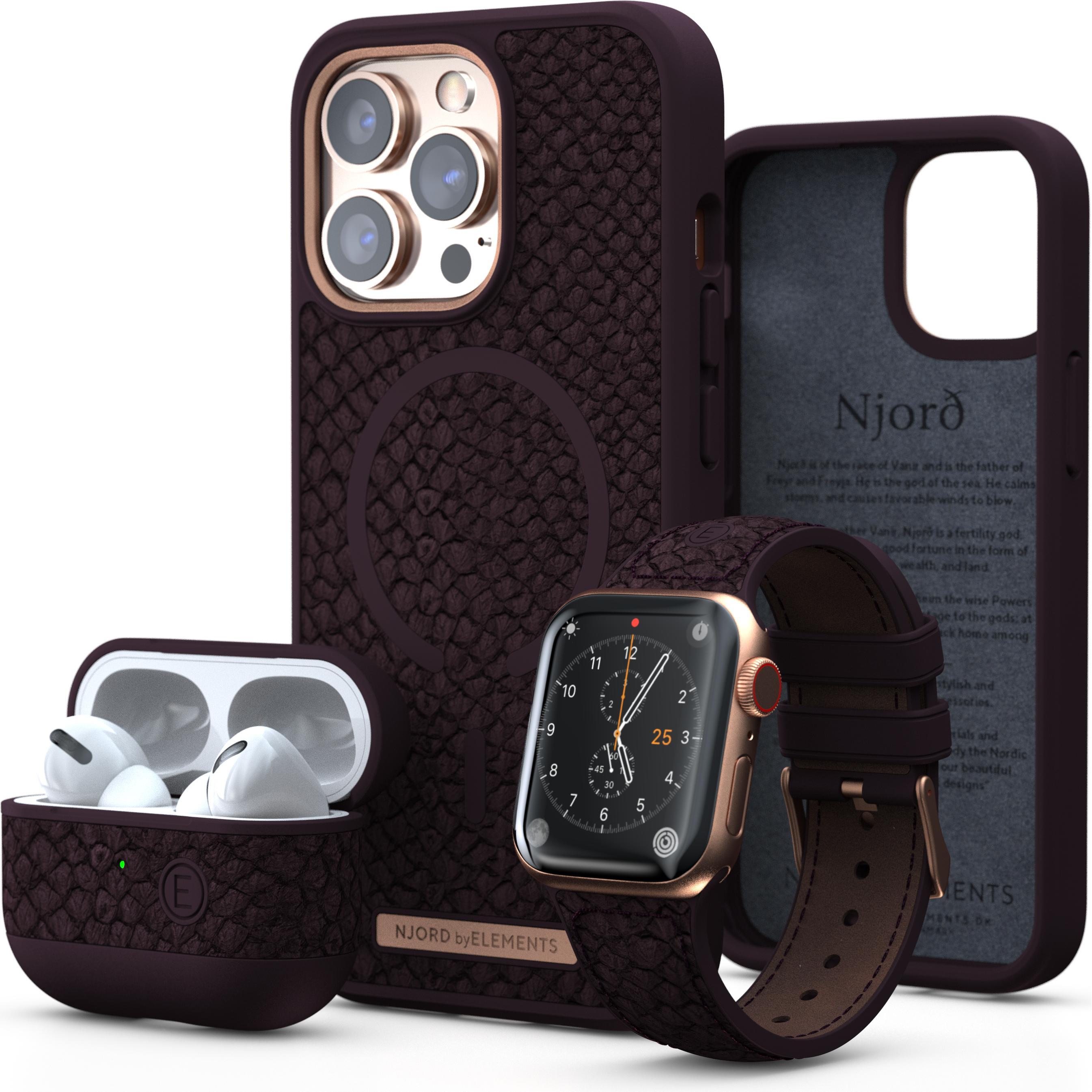 Njord Hard-Cover Eldur Case for iPhone 13 Pro (Apple iPhone 13 Pro), Smartphone Hülle, Violett