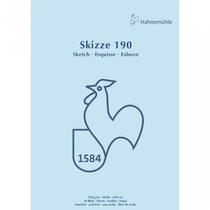 Produktbild Hahnemühle Skizzenblock Skizze 190 (A3, Harter Einband)