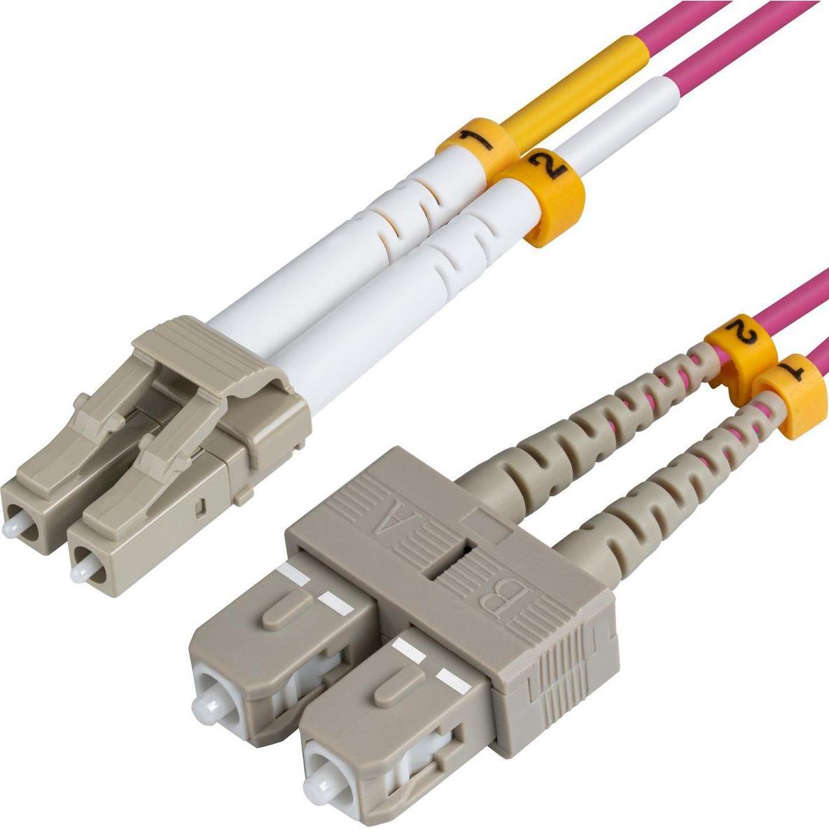 MicroConnect LC/UPC-SC/UPC 12m OM4 (U/UTP, CAT6e, 12 m), Netzwerkkabel