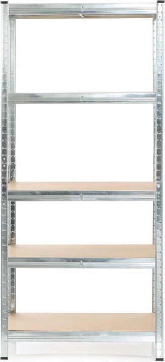 Actual product image Wiltec Heavy-duty Shelving System Zincked Boltless Steel 180x90x40cm Total Load of 875kg 5 Racks