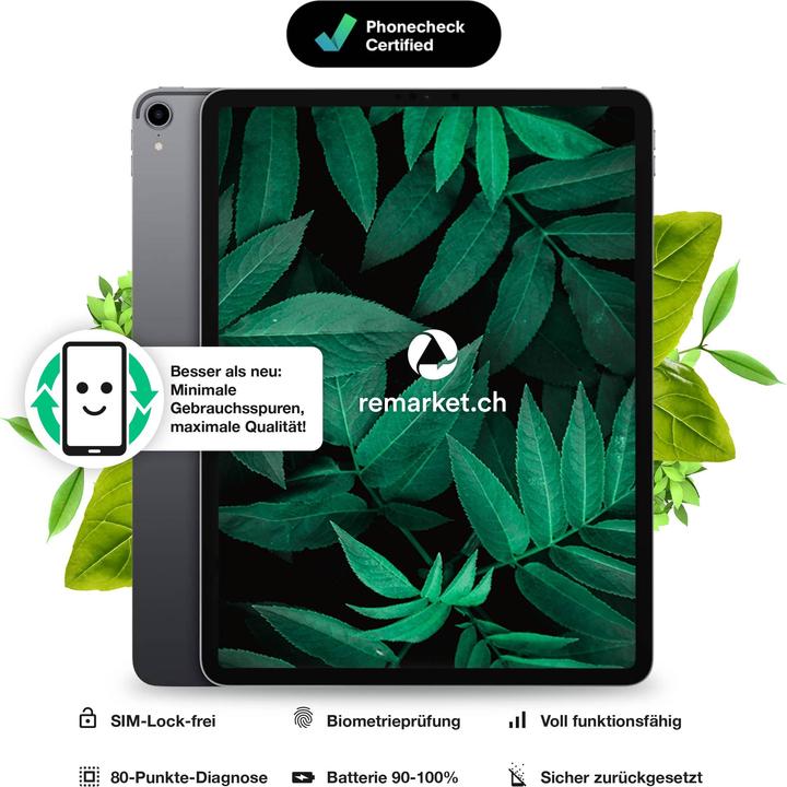 Actual product image remarket.ch iPad Pro 12.9 Cellular 3rd Gen (5G, 12.90", 256 GB, Space grey, C / Good)