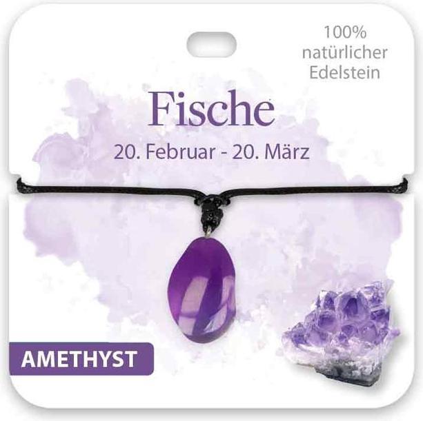 Produktbild BB Klostermannn Kette Edelstein Amethyst Fische