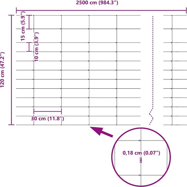 Produktbild vidaXL Feldzaun