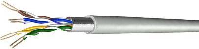Image du produit Draka Câble patch UC300 S26, Cat. 5e, F/UTP, sans halogène, gris, tambour jetable de 1000 m (CAT5)