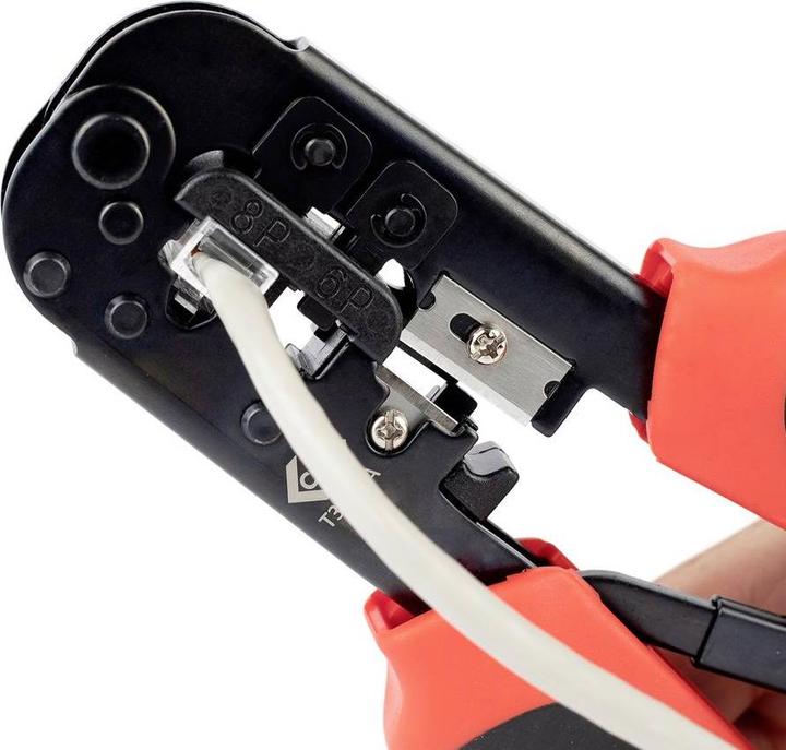 Produktbild C.K Magma Crimpzange mit Knarrenmechanismus für modulare Stecker 6/8P (190 mm)