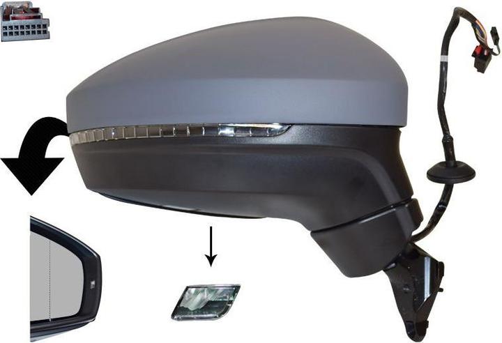 Actual product image Van Wezel Mirror Re For VW