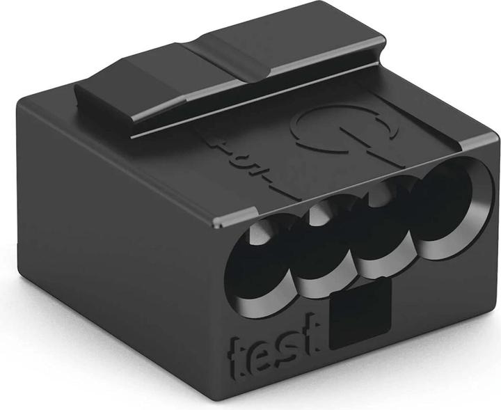Actual product image Wago plug-in terminal Micro-Wago 4-fold black