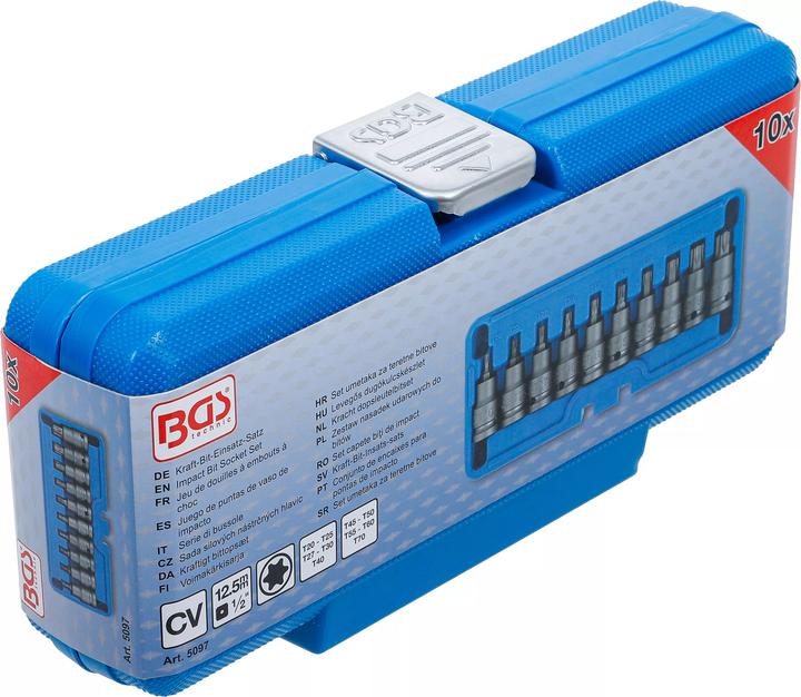 Actual product image BGS Power bit insert set (Hexagon socket TX)