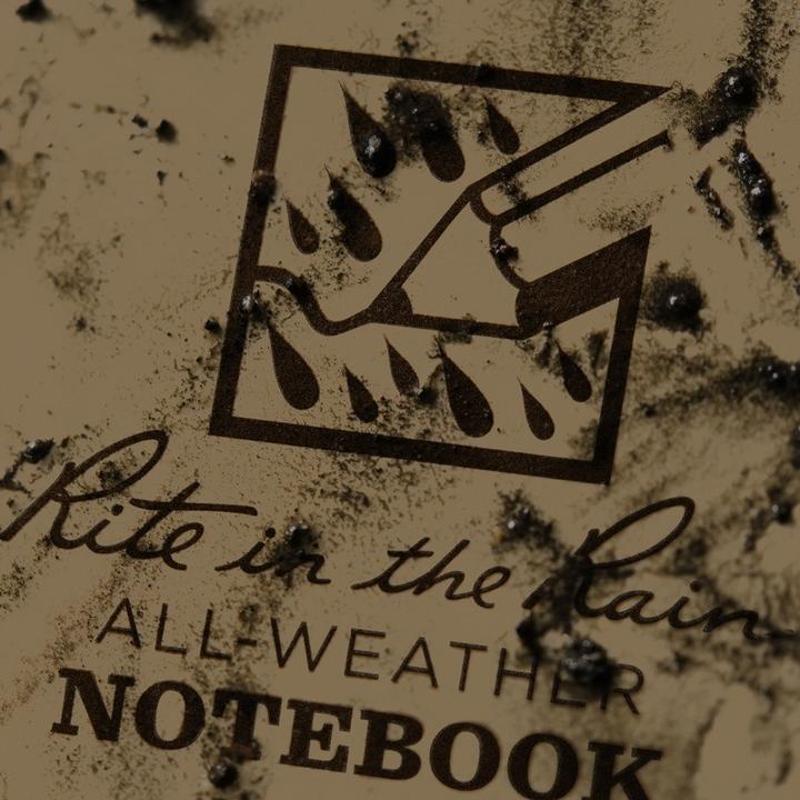 Rite in the Rain Carnet de croquis à couverture rigide résistant aux intempéries, 12,1 x 19,1 cm, couverture jaune, motif vierge (n° 330F