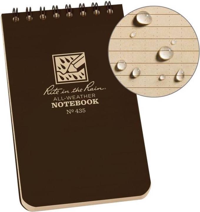 Rite in the Rain 3 X 5 All Weather Notebook 435 (7.6 x 12.7 cm, No binding)