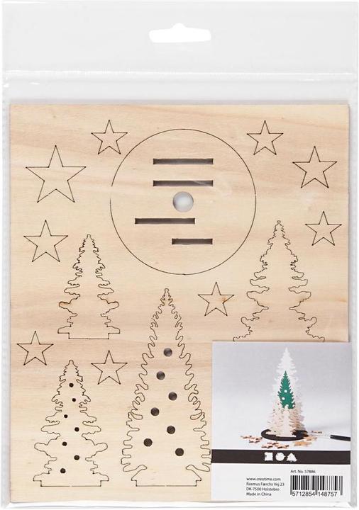 Produktbild Creativ Company Deko-Bastelset Holzfiguren Weihnachtsbäume