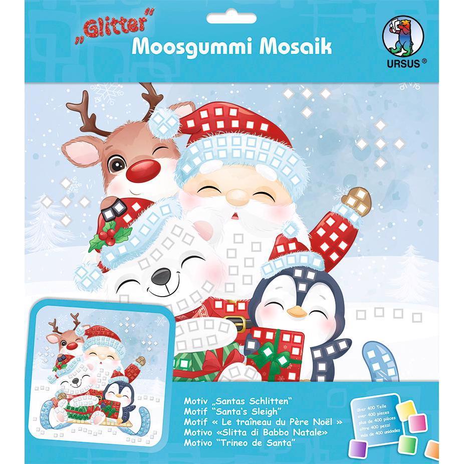 Ursus Bastelset Moosgummi Glitter Santas Schlitten