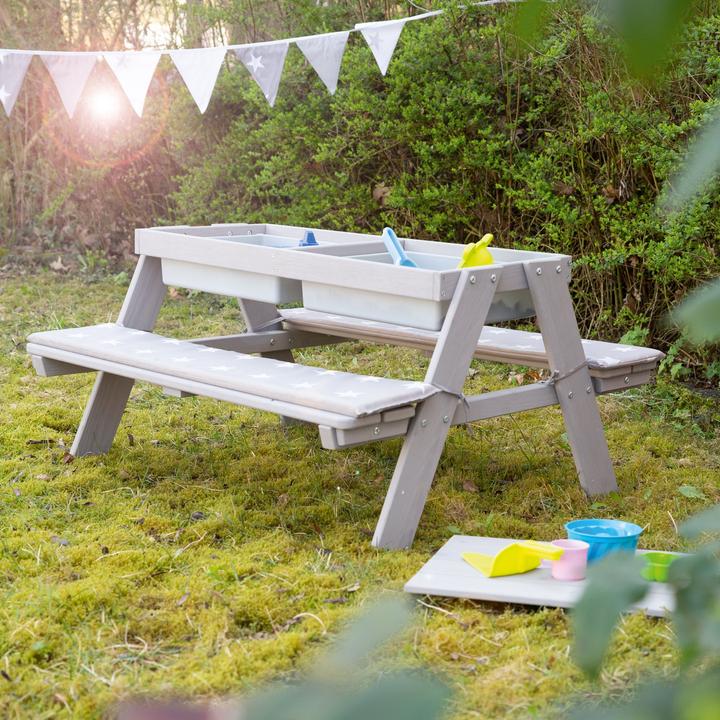 Produktbild Roba Kindersitzgarnitur Outdoor + mit Spielwannen und Bankkissen Little Stars
