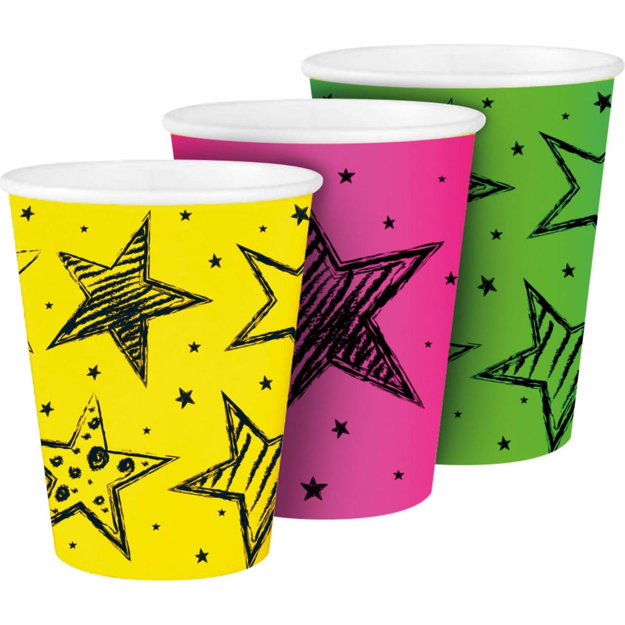 Folat, Einweggeschirr, Neon-Party Becher (6 x)