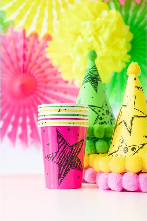 Produktbild Folat Neon-Party Becher (6x)