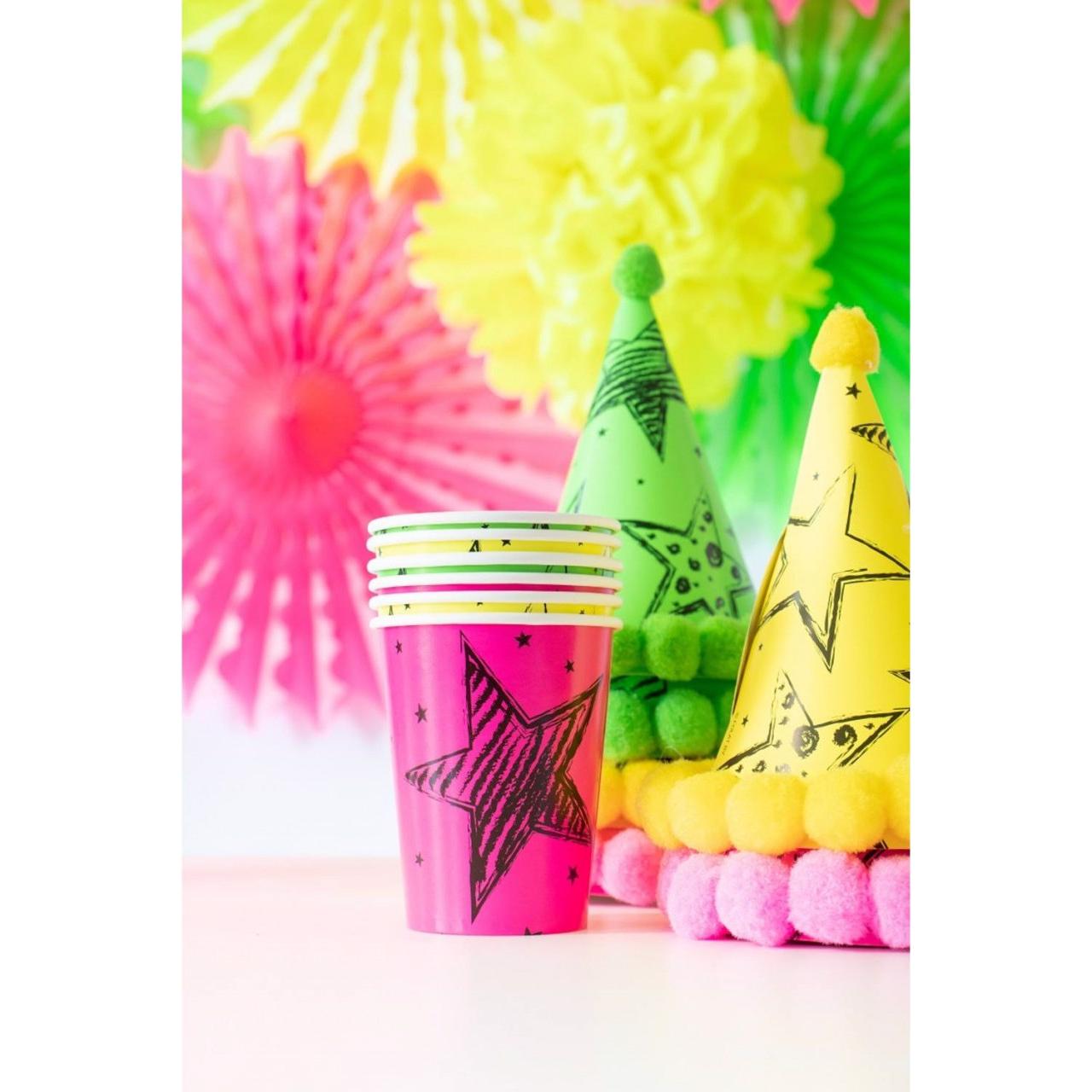Thumbnail - Folat, Einweggeschirr, Neon-Party Becher (6 x)