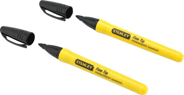 Actual product image Stanley Fatmax Fine Tip Permanent Marker Pen (Pack of 2) (2x)