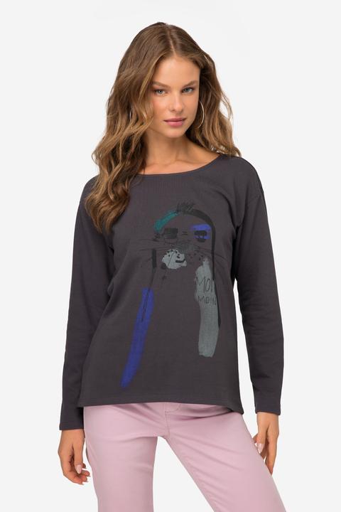 Produktbild Laurasøn Sweatshirt, oversized, Robben Print, Rundhals, Langarm (L)