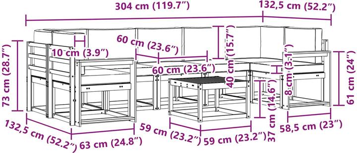 Produktbild vidaXL Outdoor-Sofagarnitur