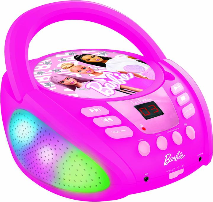 Lexibook Lettore CD Bluetooth Barbie con effetti luminosi (RCD109BB)