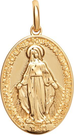 Lara Pendentif Plaque Or - Vierge Marie