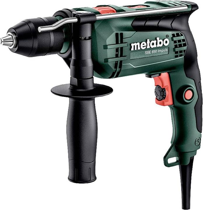 Produktbild Metabo Schlagbohrmaschine SBE 650 Impuls Kunststoffkoffer Schnellspannbohrfutter (Netzbetrieb)