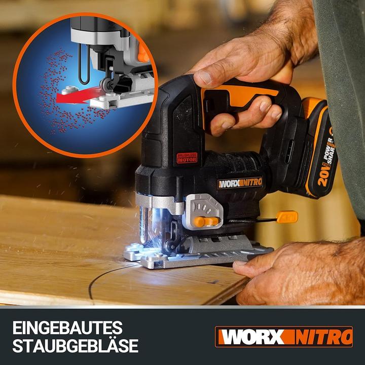 Produktbild Worx Akku-Stichsge WX542.9, ohne Akku und Ladegert