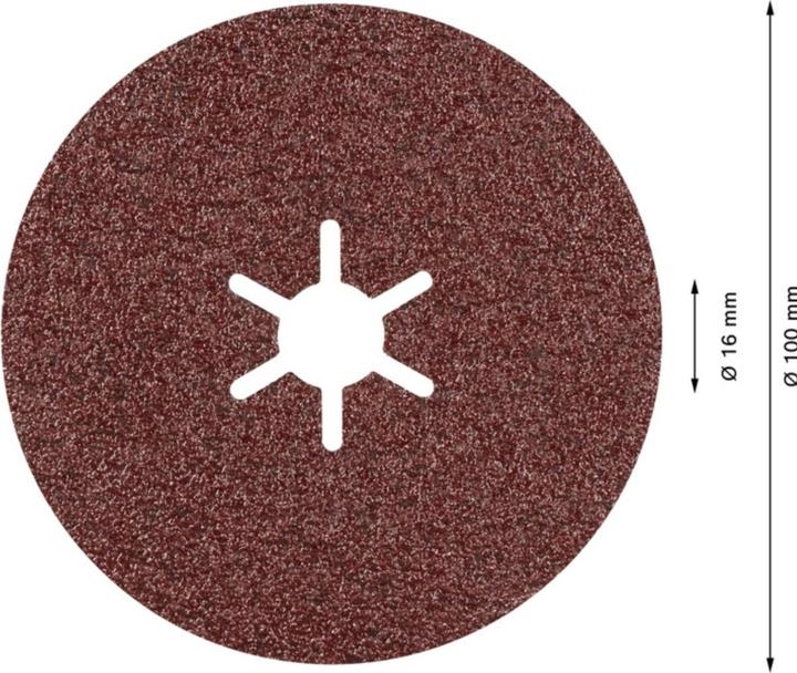 Immagine prodotto Bosch Professional EXPERT R781 Disco in fibra ceramica Prisma, 100 mm, 16 mm, G 80 (80)