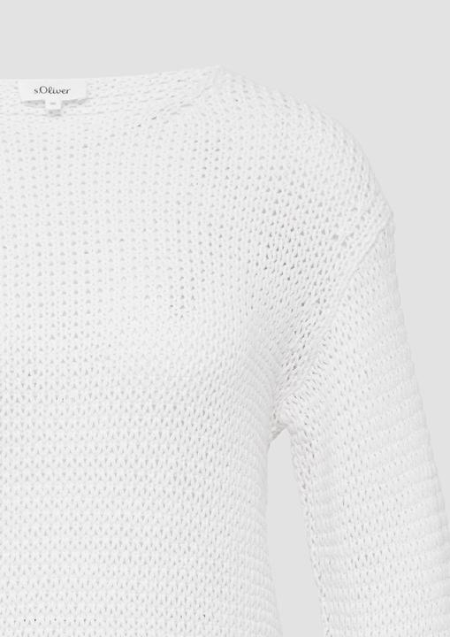 Produktbild S.Oliver Strickpullover Locker gestrickter Pullover mit Rundhalsausschnitt (40)