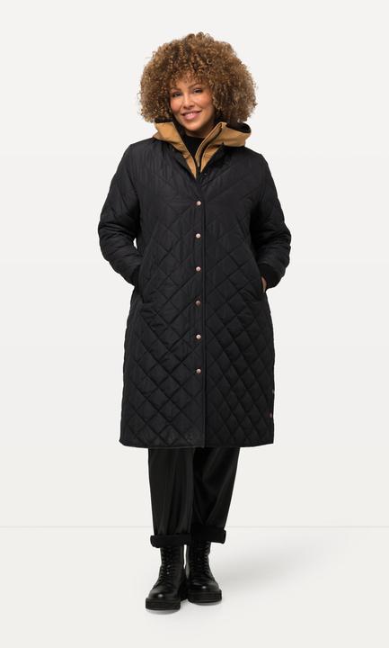 Produktbild Ulla Popken 2-in-1-Steppjacke, extra Softshelleinsatz, Strickkragen (50, 52)