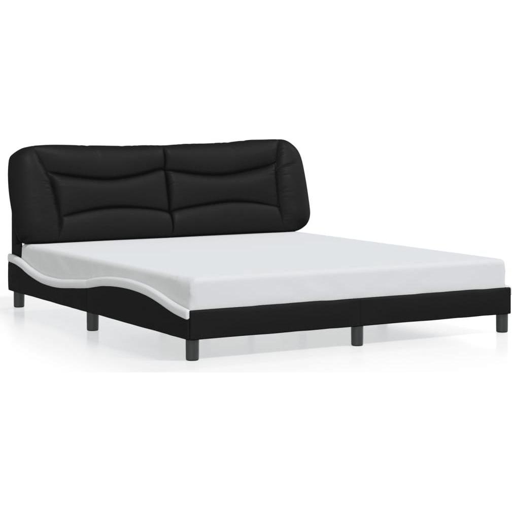 VidaXL, Bett, Bettgestell mit Kopfteil Kunstleder (180 x 200 cm)