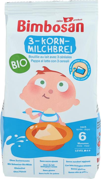 Bimbosan Organic 3-grain milk porridge (300 g)