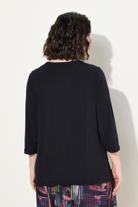 Produktbild Ulla Popken Shirt, drapierter Ausschnitt, Classic, 3/4-Arm (50, 52)