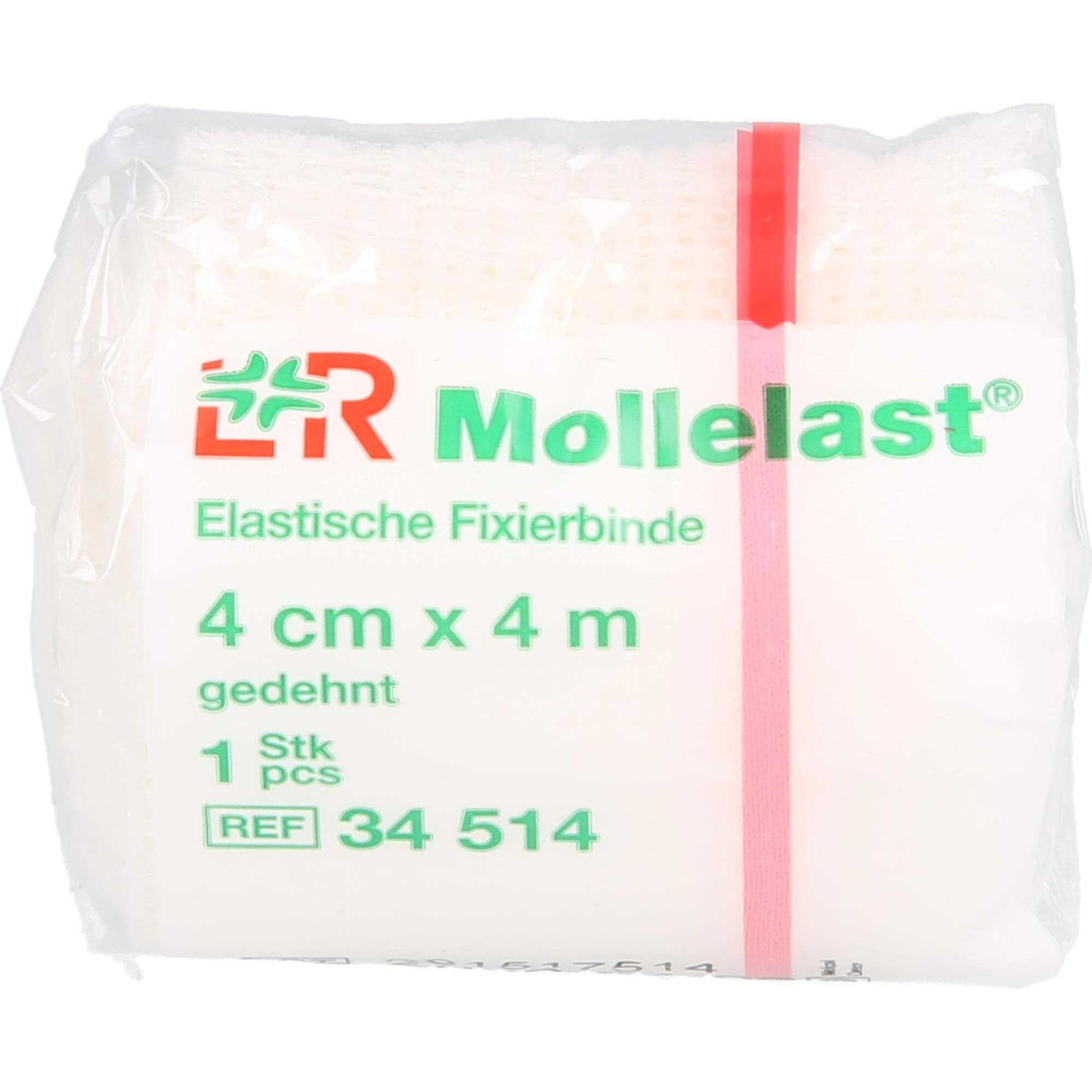 Lohmann & Rauscher, Verbandsmaterial, Mollelast Elastische Fixierbinde 4 cm x 4 m, 1 St. Binde