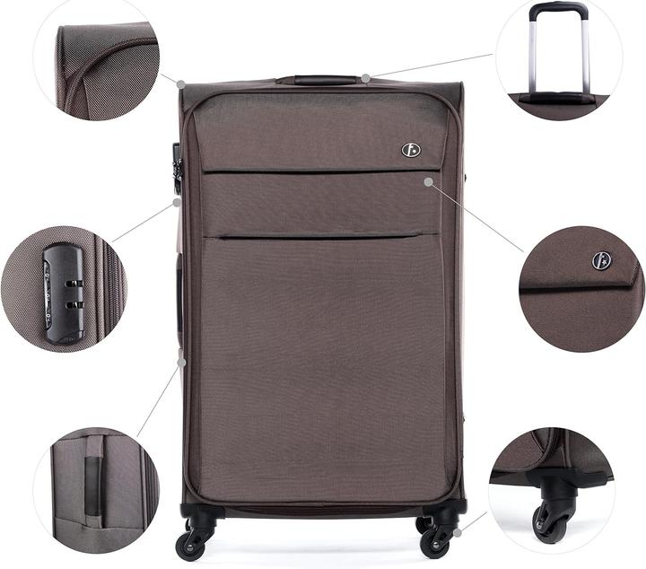 Image du produit Fergé Set de valises 3 pièces, Café (100 l)