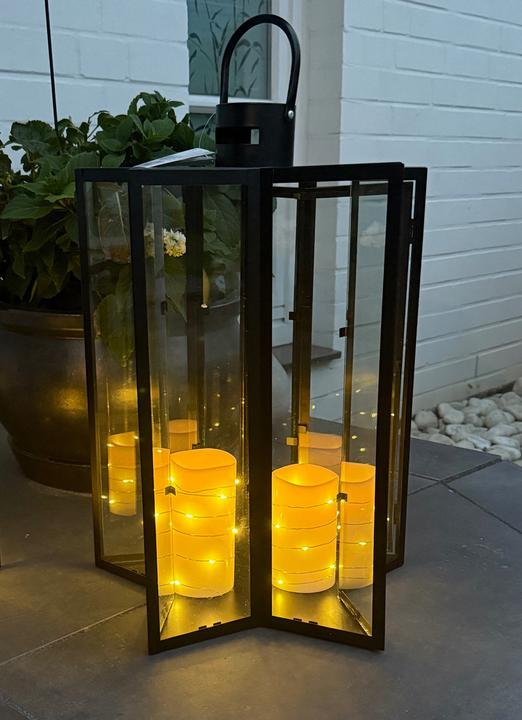 Produktbild Mojawo Laterne Gartenlaterne Windlicht Sternform Metalllaterne XXL