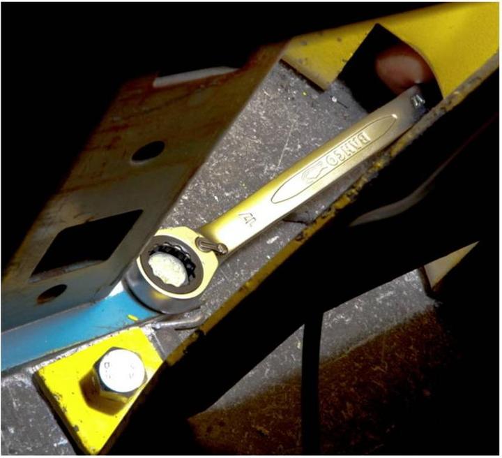Actual product image Bahco 17 mm ratchet ring spanner, chrome-plated, 226 mm (17 mm)