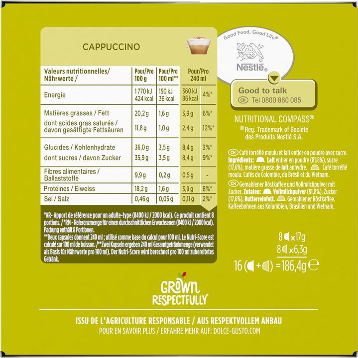 Image du produit Nescafé Dolce Gusto Cappuccino (8 x Port.)