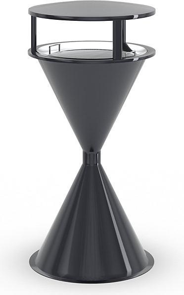 Produktbild VAR Standascher D445xH900mm schwarzgrau m.Dach ASA-Kunststoff S äBU