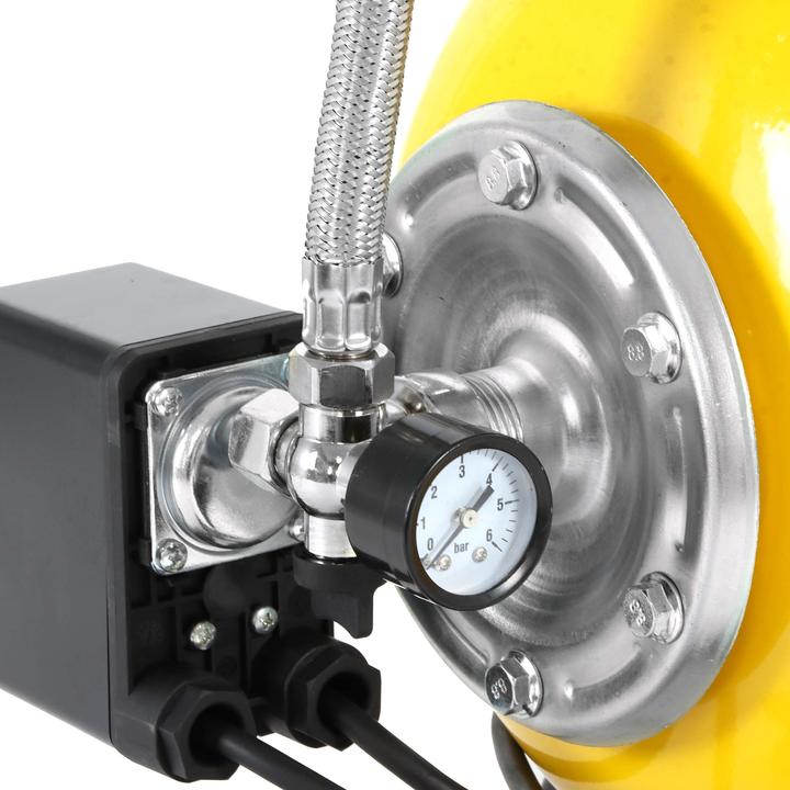 Actual product image Wiltec Water Booster Pump 1300 W Stainless Steel Body Pressure Tank Garden (Domestic water pump, Garden pump)