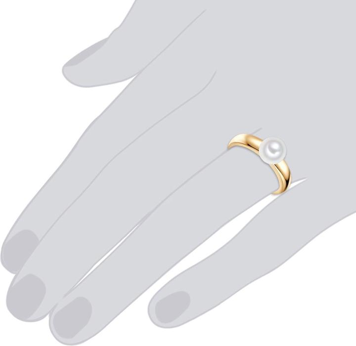 Immagine prodotto Valero Pearls Perle d'acqua dolce d'argento da donna coltivate in oro giallo - 11922 (54, 925 Argento)