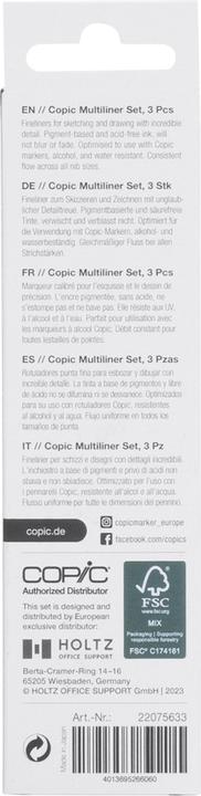 Produktbild Copic Multiliner (Kaltgrau, Schwarz, Warmgrau, 3x)