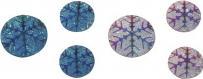 Actual product image Rayher Acrylic stickers round with snowflakes, 36 pieces